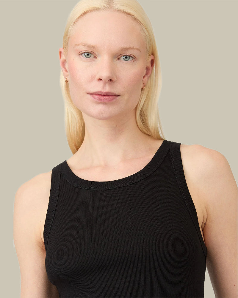 Ribbed Tank Top Black