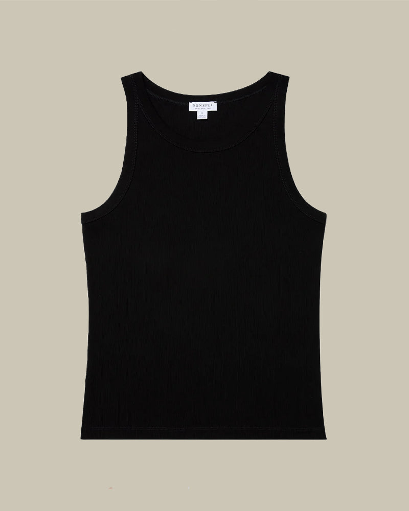 Ribbed Tank Top Black