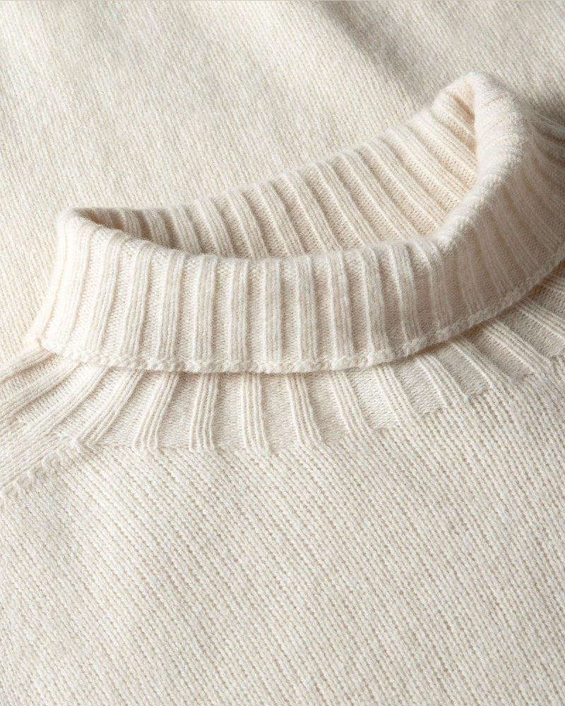 Lambswool Roll Neck Ecru