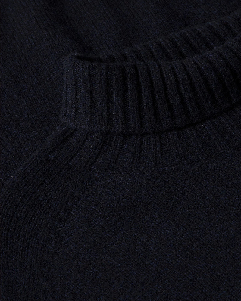 Lambswool Roll Neck Navy