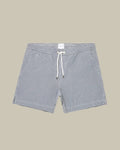 Navy & White Seersucker Stripe Swim Shorts
