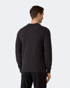 Lambswool Knitted Polo Shirt Midnight Navy Twist