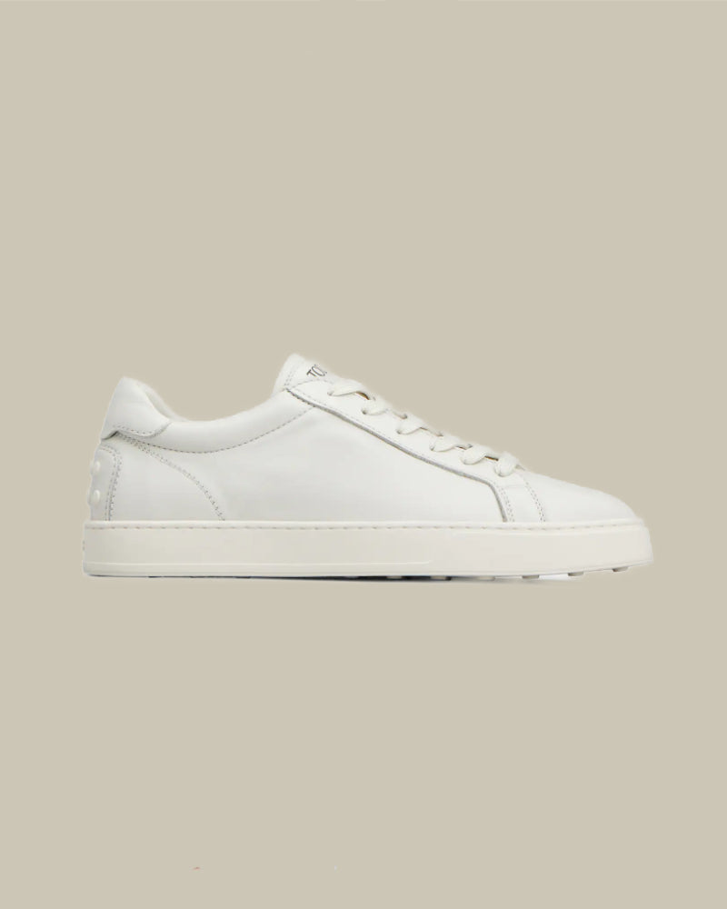 White Leather Tonal Sneaker