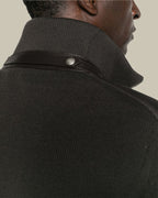 Brown Nylon Front Merino Full Zip