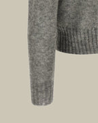 Grey Seamless Cashmere Silk Knitted Polo