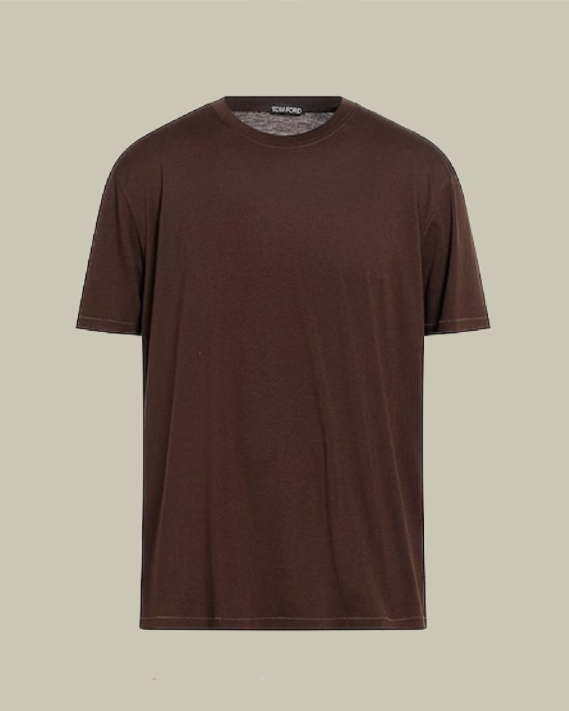 Chocolate Cotton Lyocell T Shirt