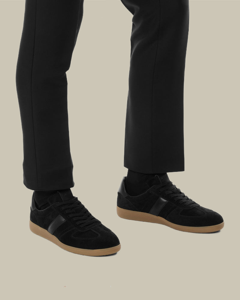 Black Suede T Low Top Sneaker