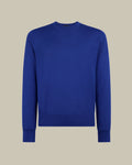 Royal Blue Fluid Silk Crew Neck
