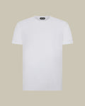 White Cotton Lyocell T Shirt
