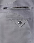 Grey Double Breasted Silk Blazer