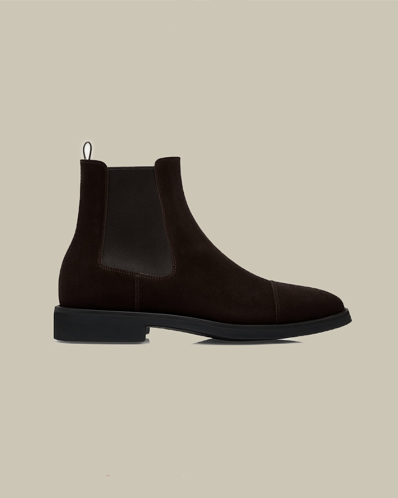 Brown Suede Light Sole Chelsea Boot