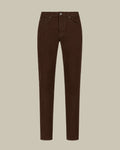 Dark Cognac Moleskin Slim Fit Trouser
