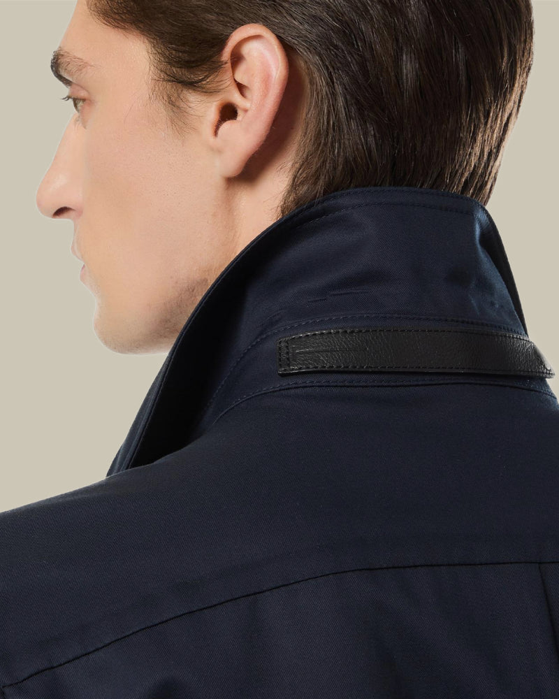 Navy Cotton Twill Double Splittable Overshirt