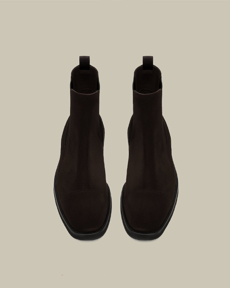 Brown Suede Light Sole Chelsea Boot