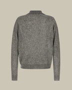 Grey Seamless Cashmere Silk Knitted Polo