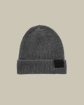 Light Charcoal Ribbed Cashmere Beanie