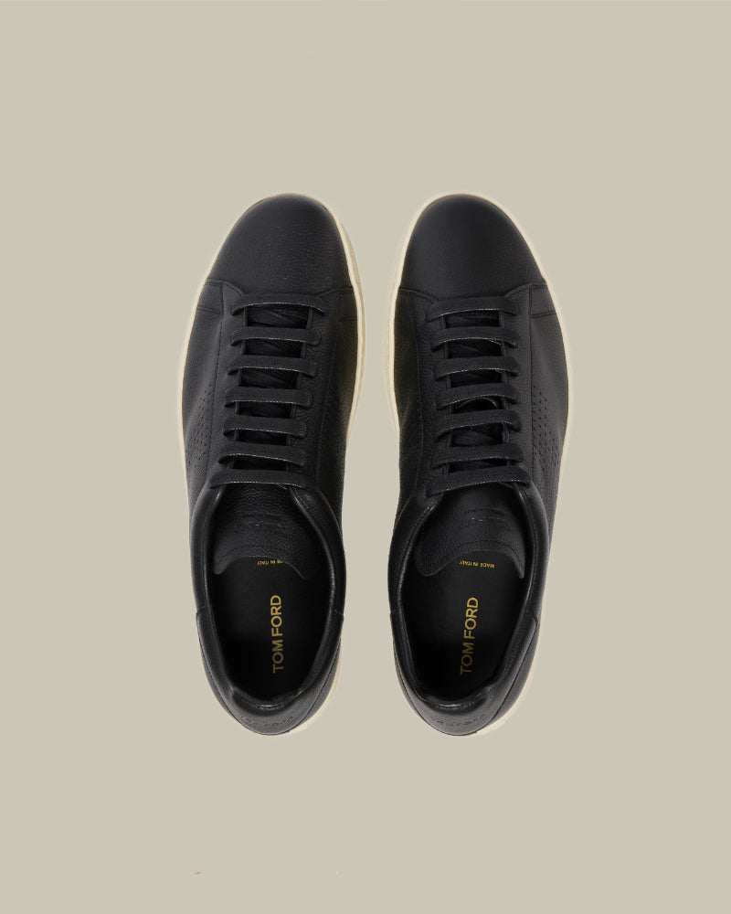 Black Supple Leather Warwick Sneaker