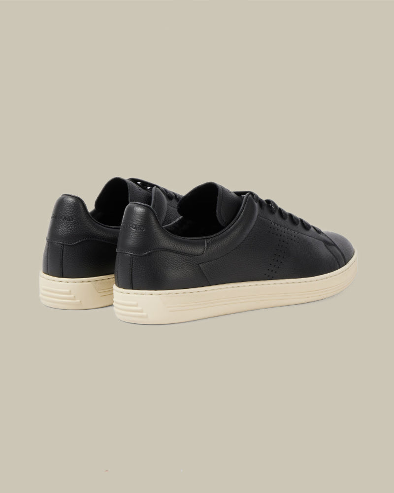 Black Supple Leather Warwick Sneaker