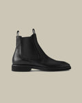 Black Small Grain Leather Owen Chelsea Boot