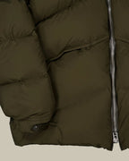 Olive Green Microfibre Down Puffer Jacket