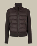 Brown Nylon Front Merino Full Zip