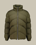 Olive Green Microfibre Down Puffer Jacket