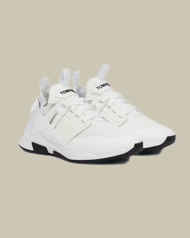 White Neoprene Suede Jago Sneaker