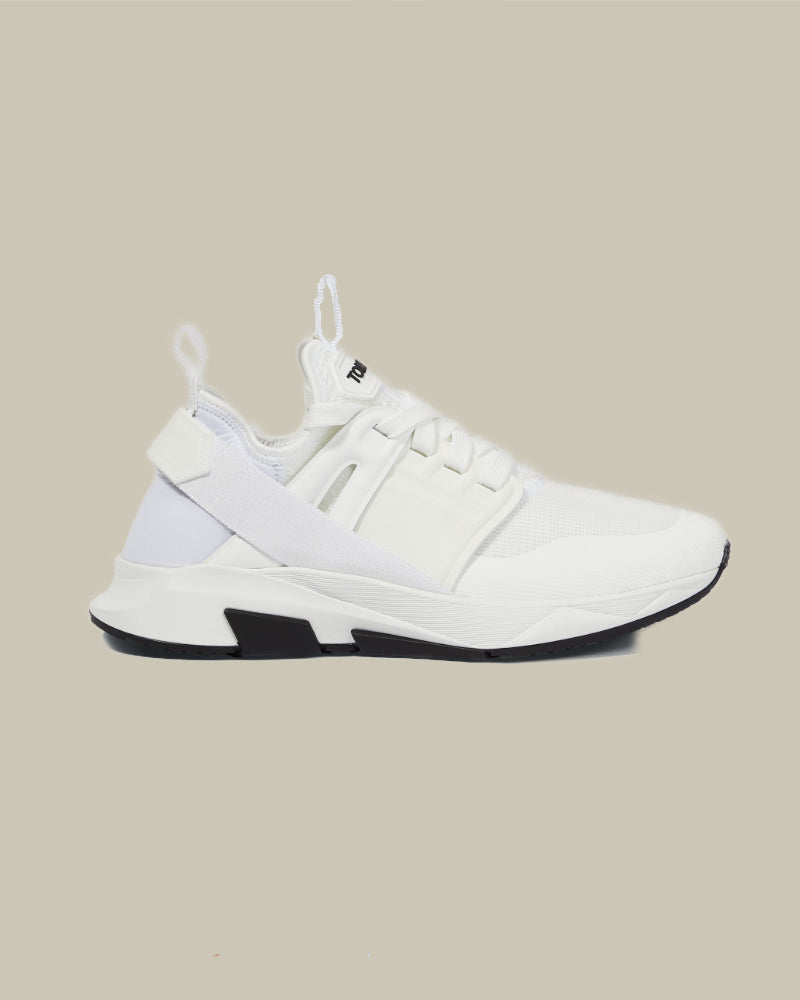 White Neoprene Suede Jago Sneaker