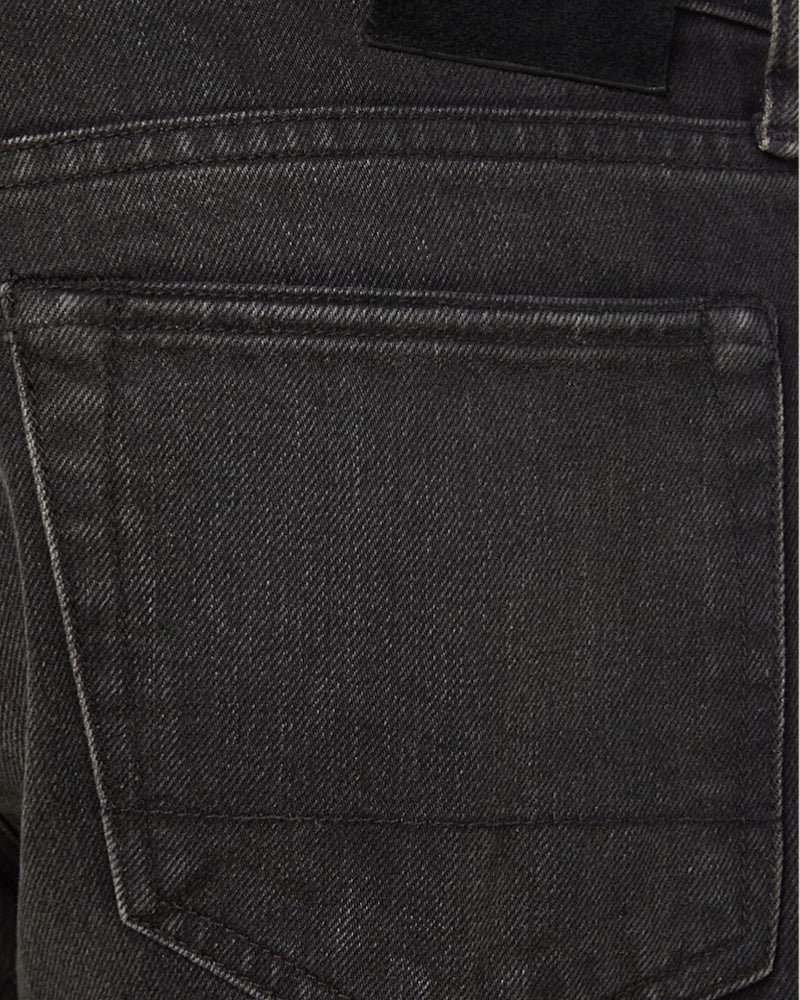 Washed Black Rip & Repair Straight Fit Jean