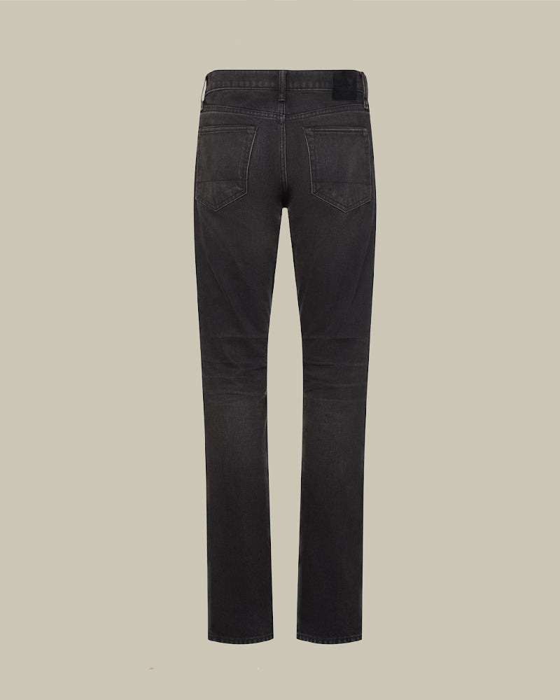 Washed Black Rip & Repair Straight Fit Jean