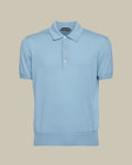 Pure Cotton Knit Polo Lapis