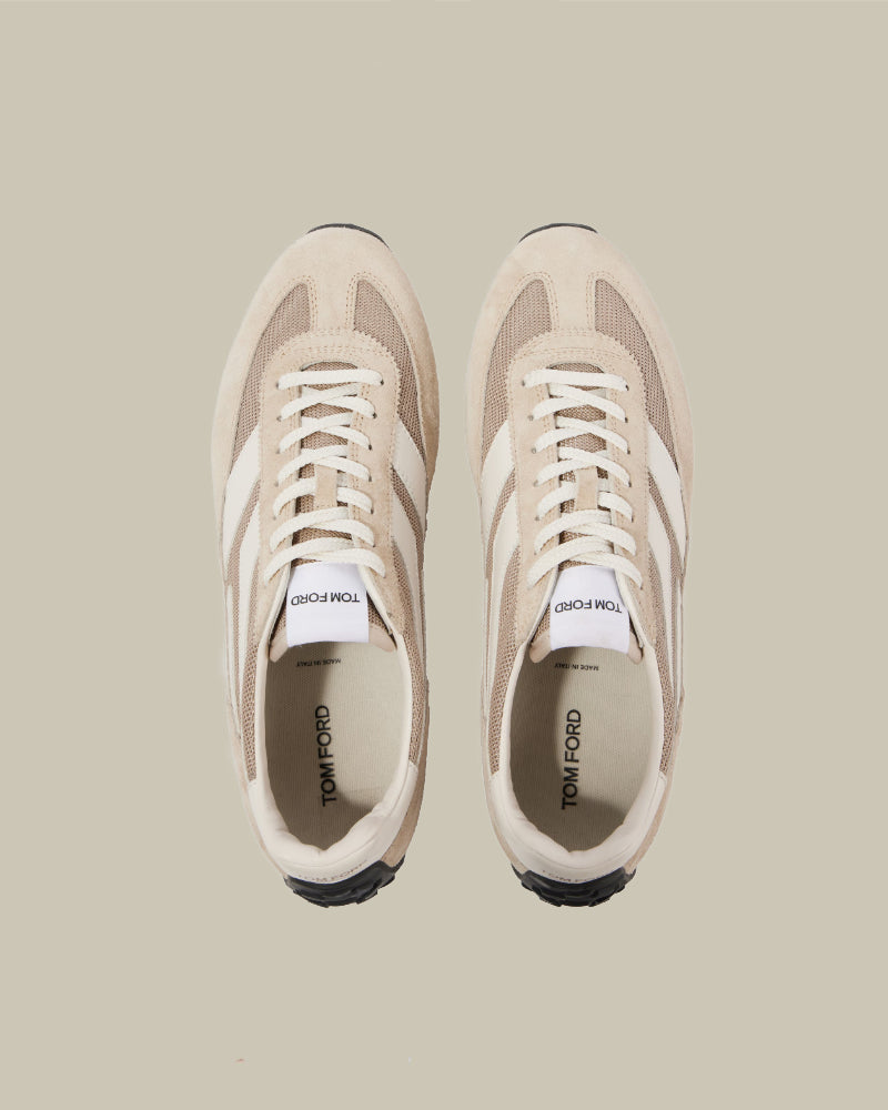 Suede Cream & Black Mick Sneaker