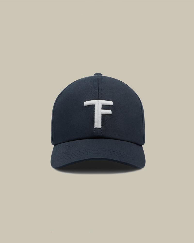 Navy Canvas & Smooth Leather Cap