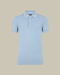 Lyocell Pique Polo Arctic Blue