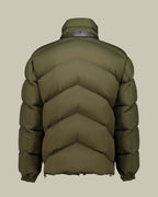 Olive Green Microfibre Down Puffer Jacket