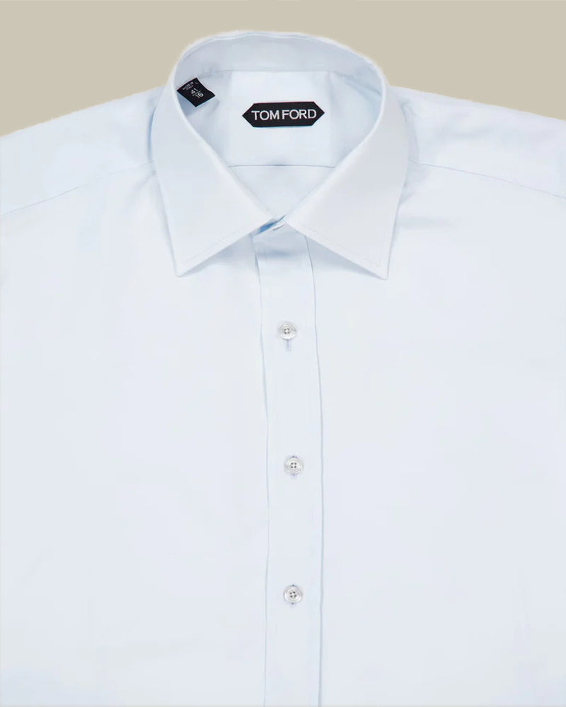 Pale Blue Lyocell Slim Fit Shirt