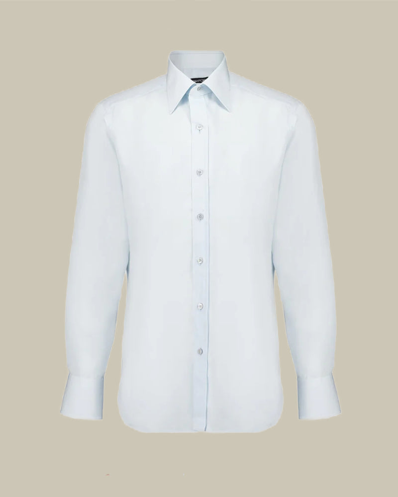 Pale Blue Lyocell Slim Fit Shirt