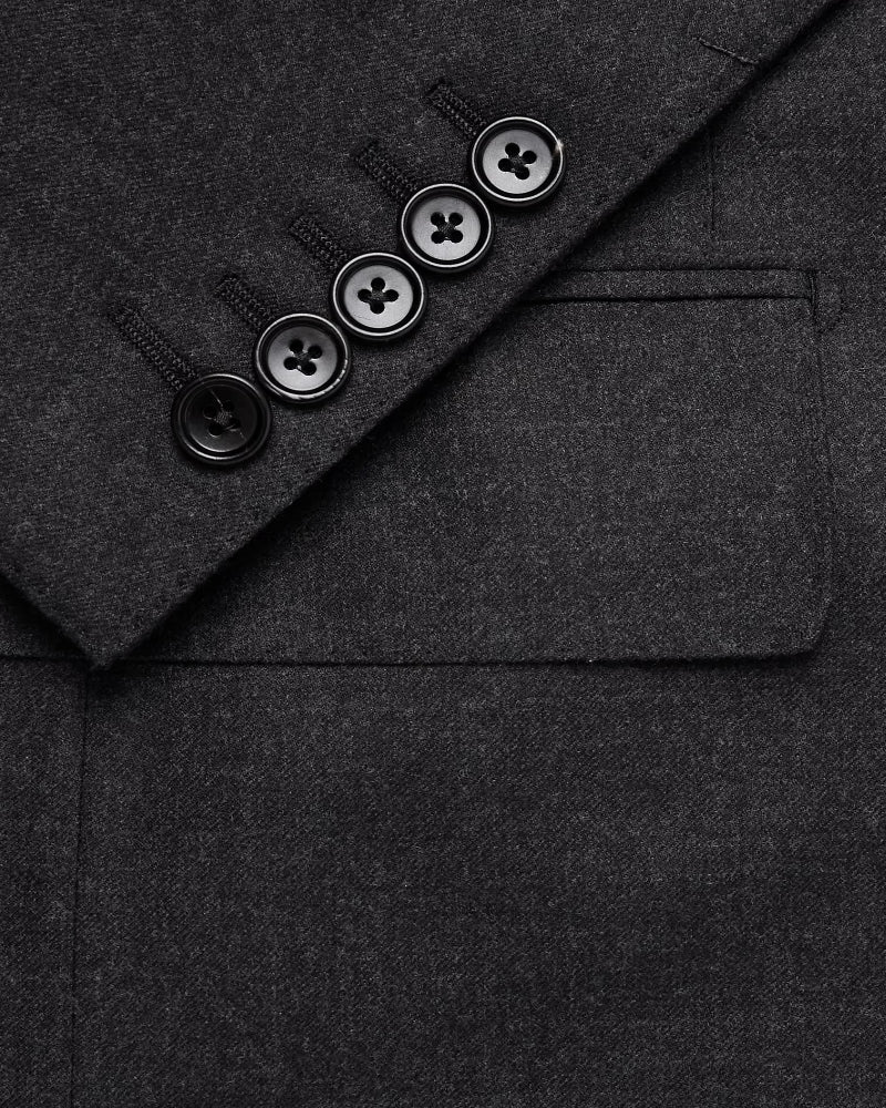 Dyllan Charcoal Flannel Suit