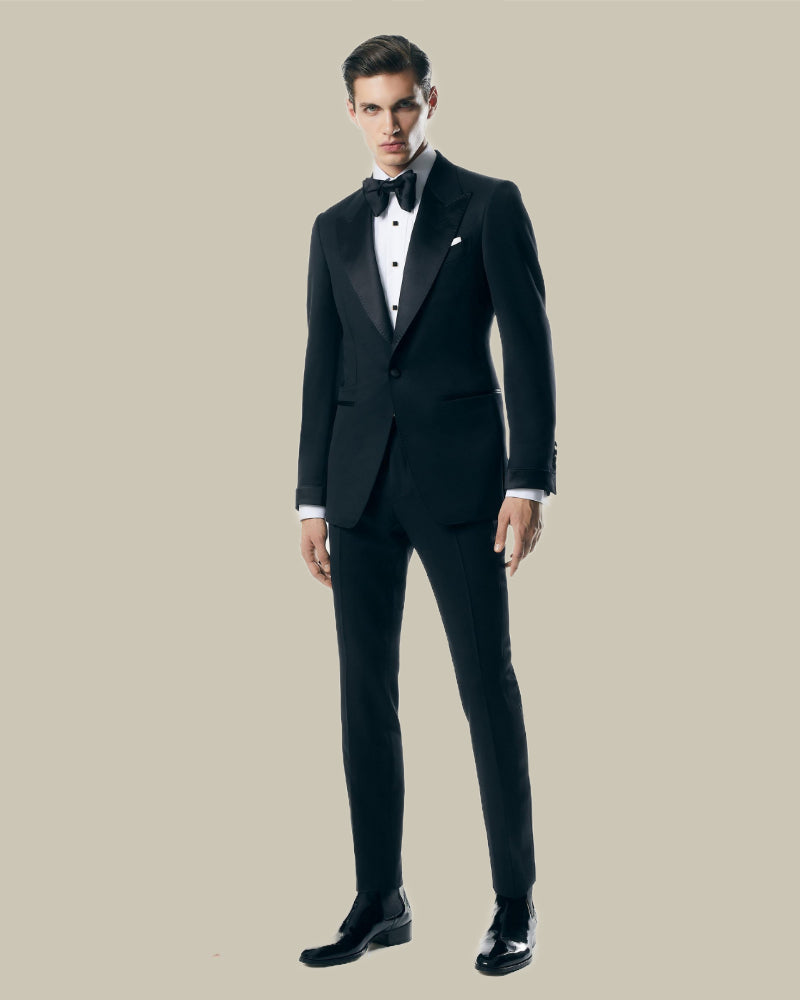 Black Bi Stretch Shelton Tuxedo