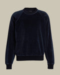 Indigo Velour Crew Neck Sweatshirt