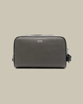 Grey & Black Soft Grain Leather Vanity Case