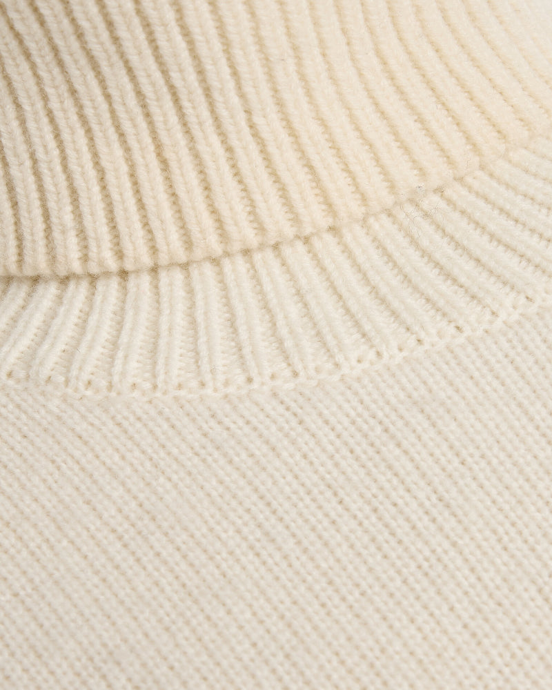 Broad Turtleneck Dress Milk