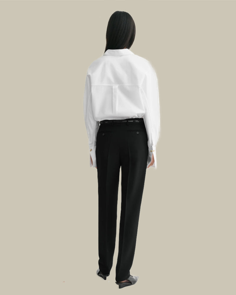 White Double Cuff Tuxedo Shirt