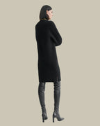 Broad Turtleneck Dress Black
