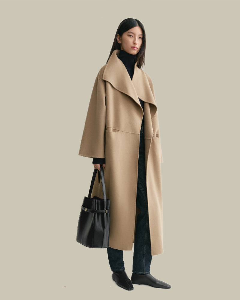 Signature Wool Cashmere Coat Truffle