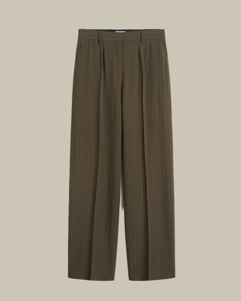 Wide Pinstriped Trousers