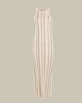 Braid Rib Tank Dress Beige