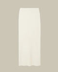 Textured Cream Rib Knit Skirt