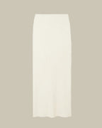 Textured Cream Rib Knit Skirt