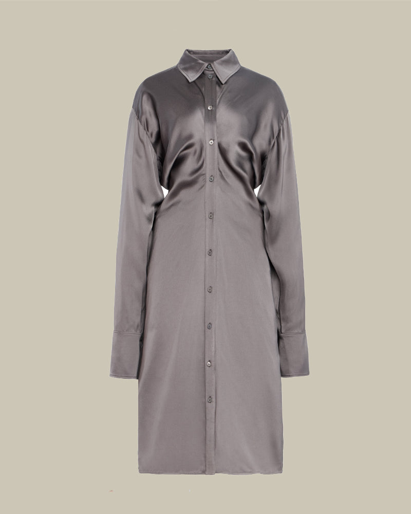 Slouch Shirtdress Graphite